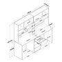 Hanah Home Escritorio de Estudio HA130 - 4017 Nogal y Blanco